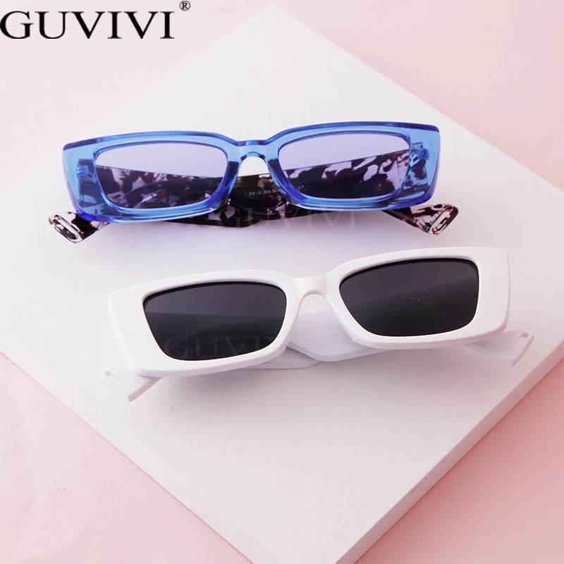 New INS Retro Harajuku Rectangular Glasses Hip Hop Disco Sunglasses Men Women Small Frame Sport Sunglasses