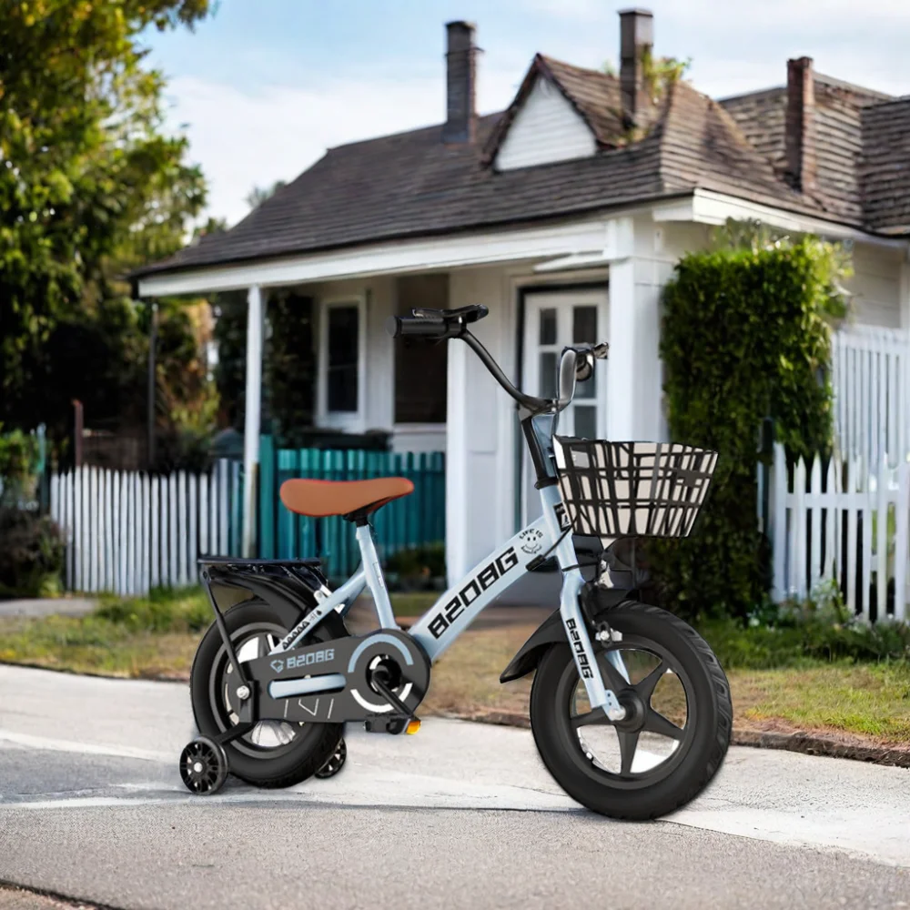 Детский стальной велосипед с обычными педалями