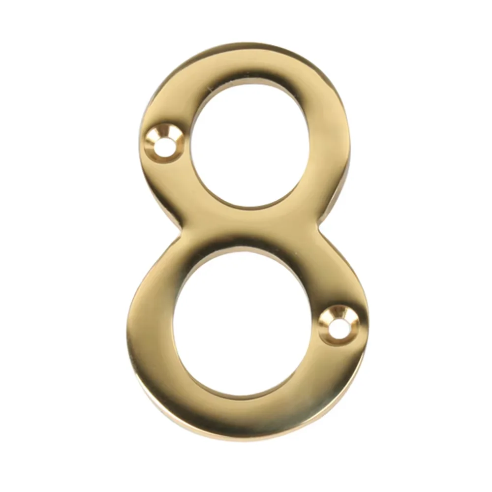 Decorative 3 Inch Height Brass House Number