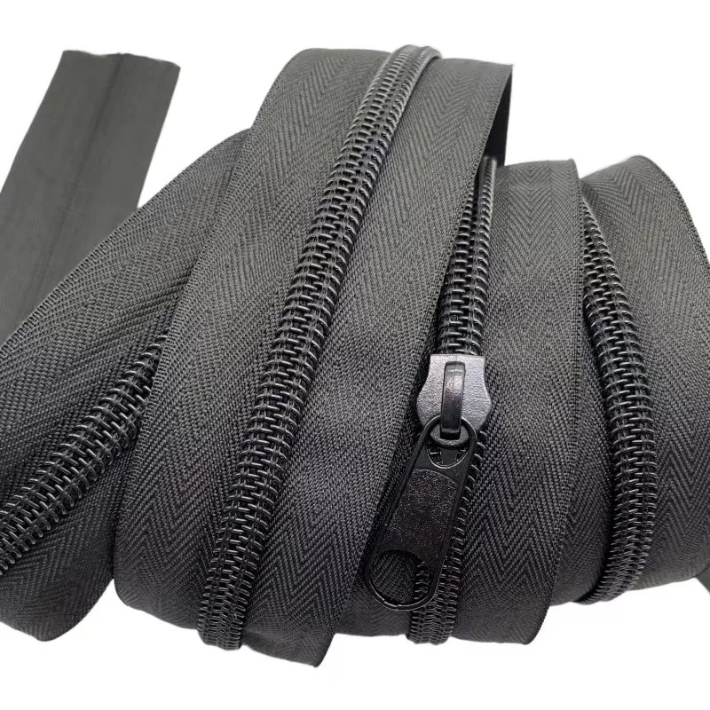 Custom Factory Nylon Zipper 3#5# Zipper Tape Nylon Zipper Long Chian Home Textile Sofa Pillow Auto-lock Nylon Roll