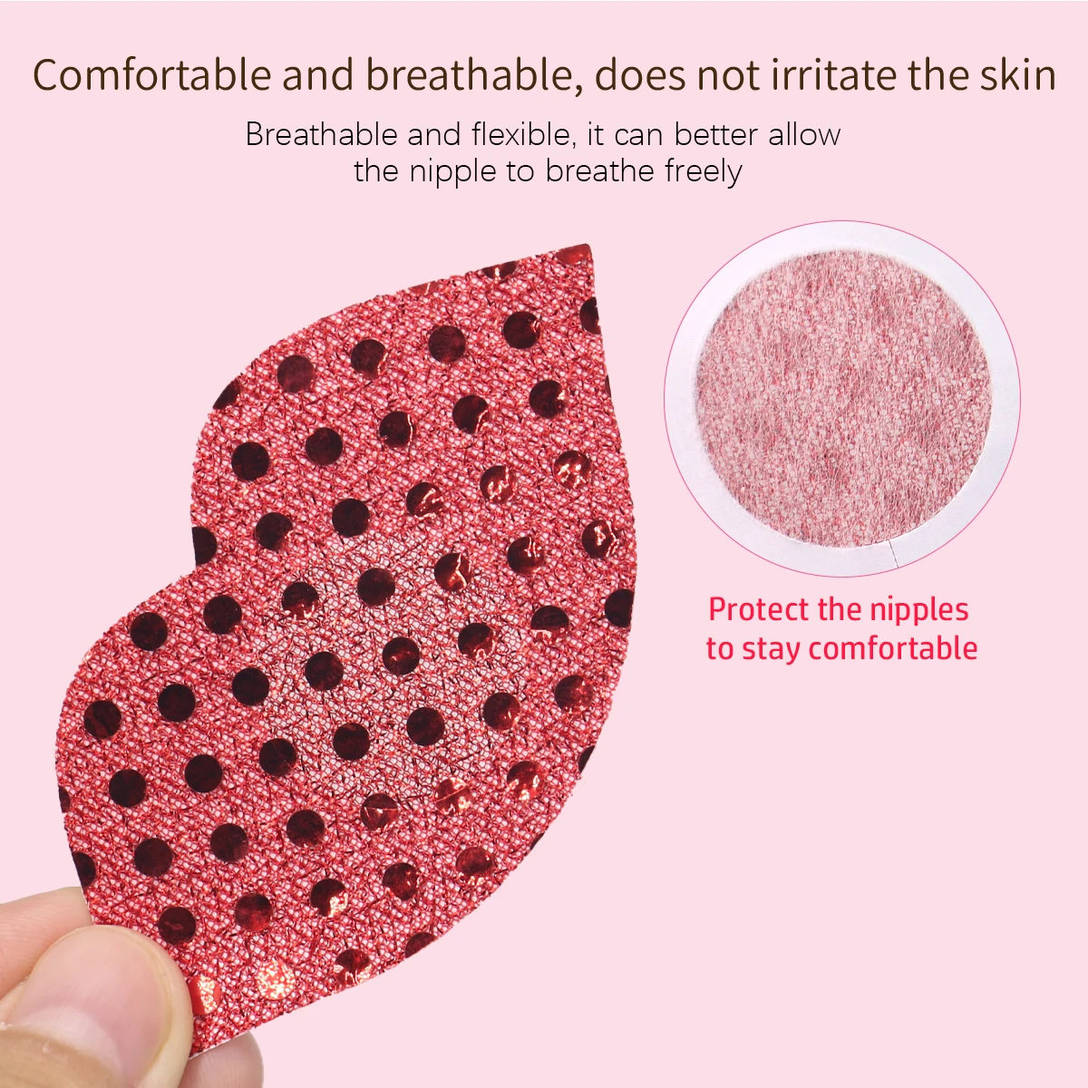 High Quality Girls Breast Cover Sexy Red Sequins Nipple Cover Lip Shape Wholesale Nipple Pasties Sexy Breast Sticker