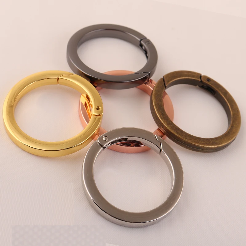 33mm Round Carabiner Spring Gate O Ring Openable Keyring Leather Bag Belt Strap Chain Buckle Snap Clasp Clip
