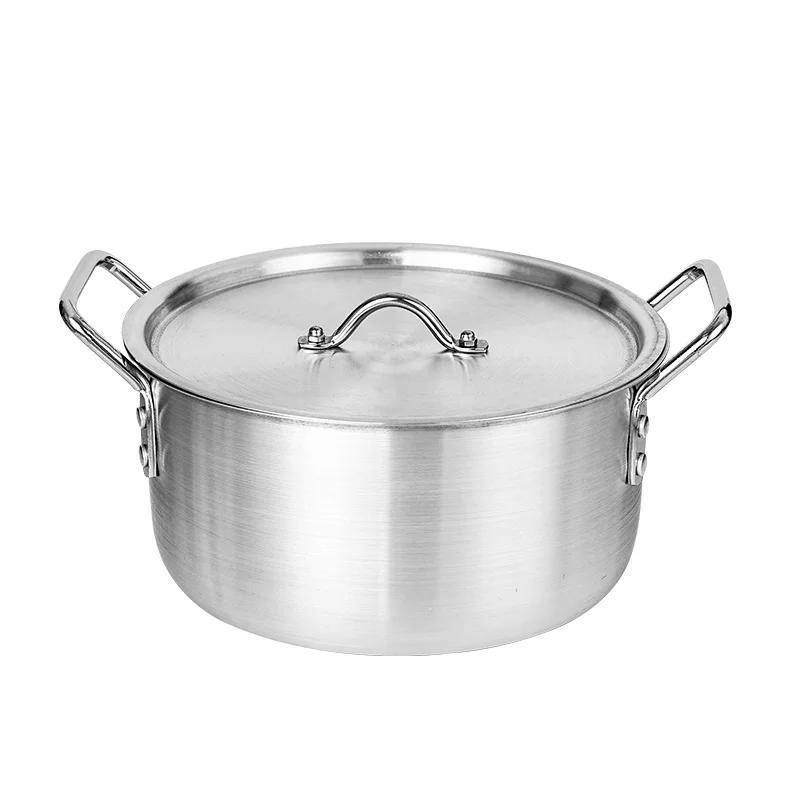 Best-selling kitchen 7-piece Aluminum cookware set Cooking pot with aluminum LIDS Pots with Sanding  for Restaurants