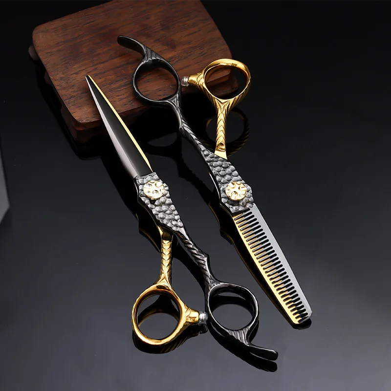 Professional High Quality Hairdressing  Hard Steel Hair Cutting Barber Shears Thinning Scissors for Men Women and Pets