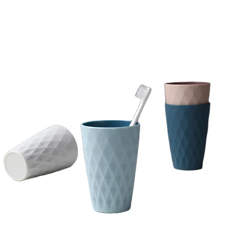 Simple Nordic Plastic Travel Portable Washing Cup Tooth Brush Storage Organizer Cup Bathroom Sets