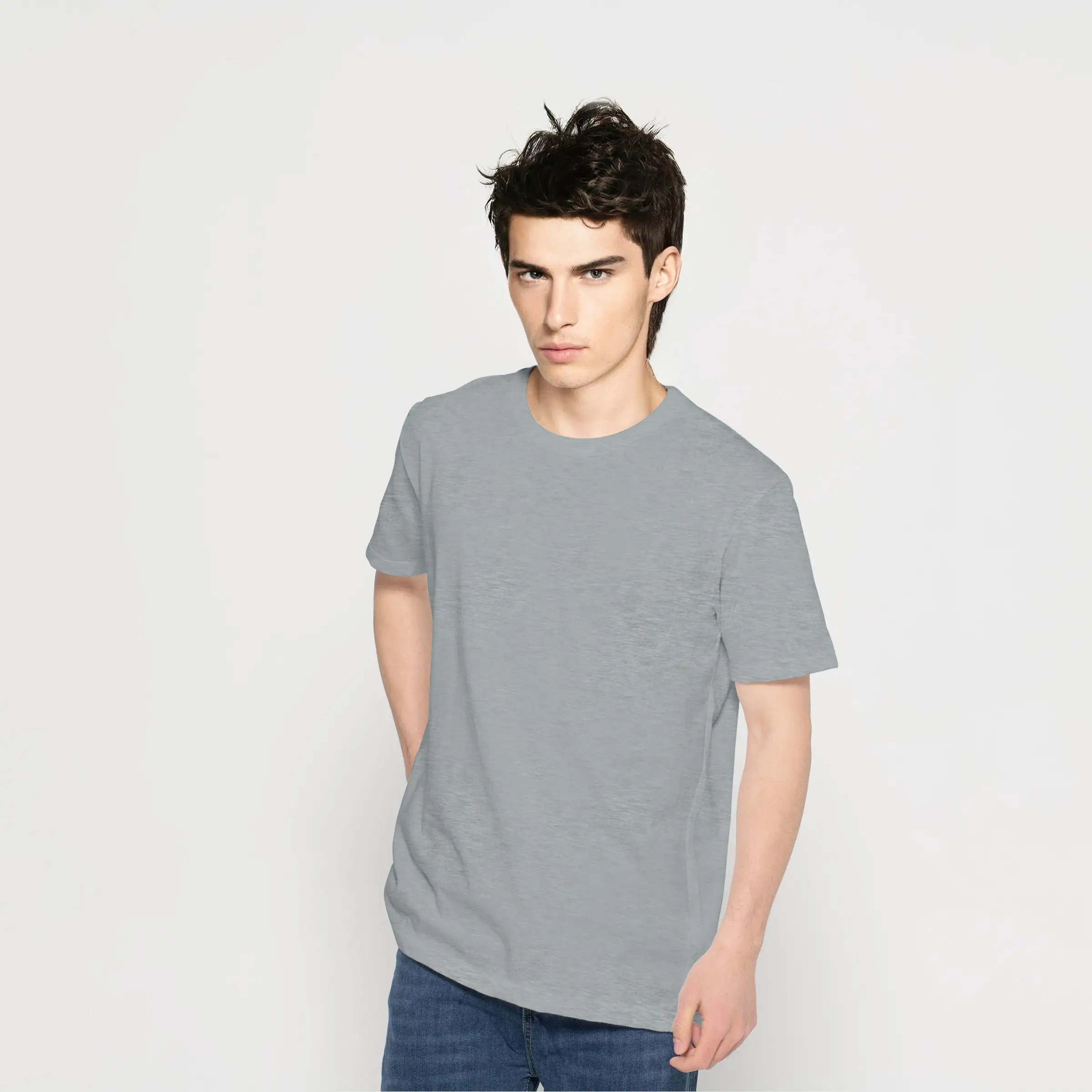 Custom logo Print White Black Grey 100 Polyester t Shirt Men Breathable Casual Plain Blank T-shirt