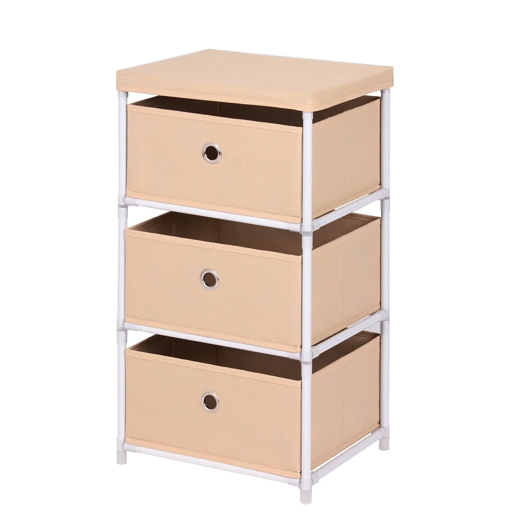 
Wholesale 3 Tier DIY Portable Non Woven Storage Cabinet Drawer 