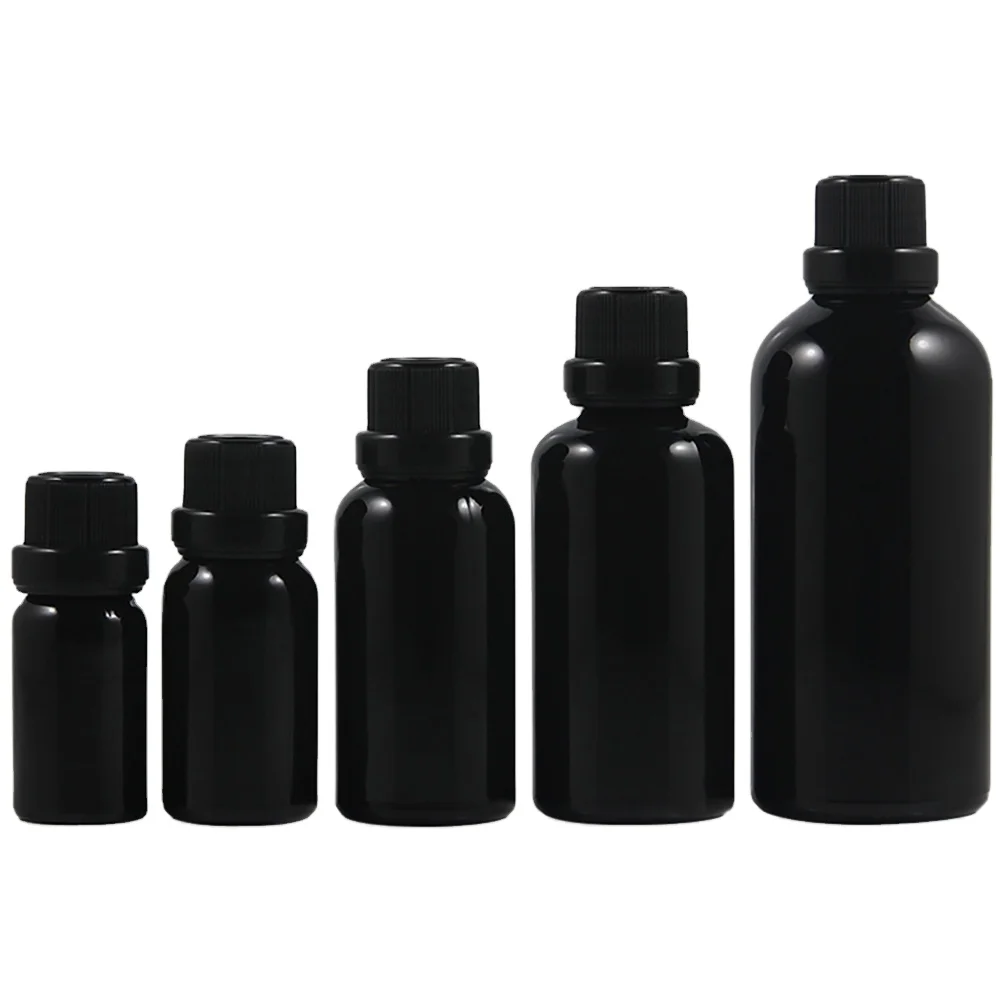 5 10 15 20 30 50 100 ml custom color glass essential oil bottle with screw lid timeless round glass bottle with box packaging