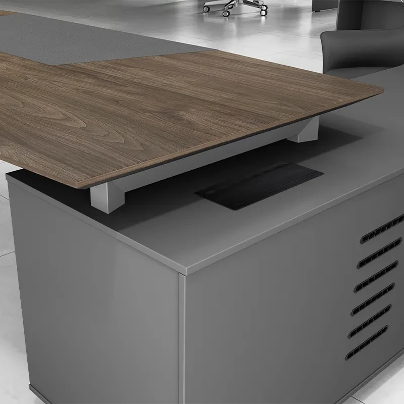 Wooden modern executive I type director luxury CEO boss desk design