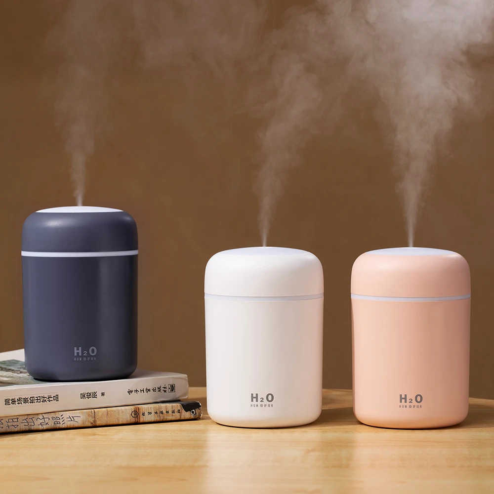 Wholesale Price Portable Colorful LED Light Mini 300ml H2O Spray Mist humidifier USB Cool Mist Air Humidifier for Bedroom Office
