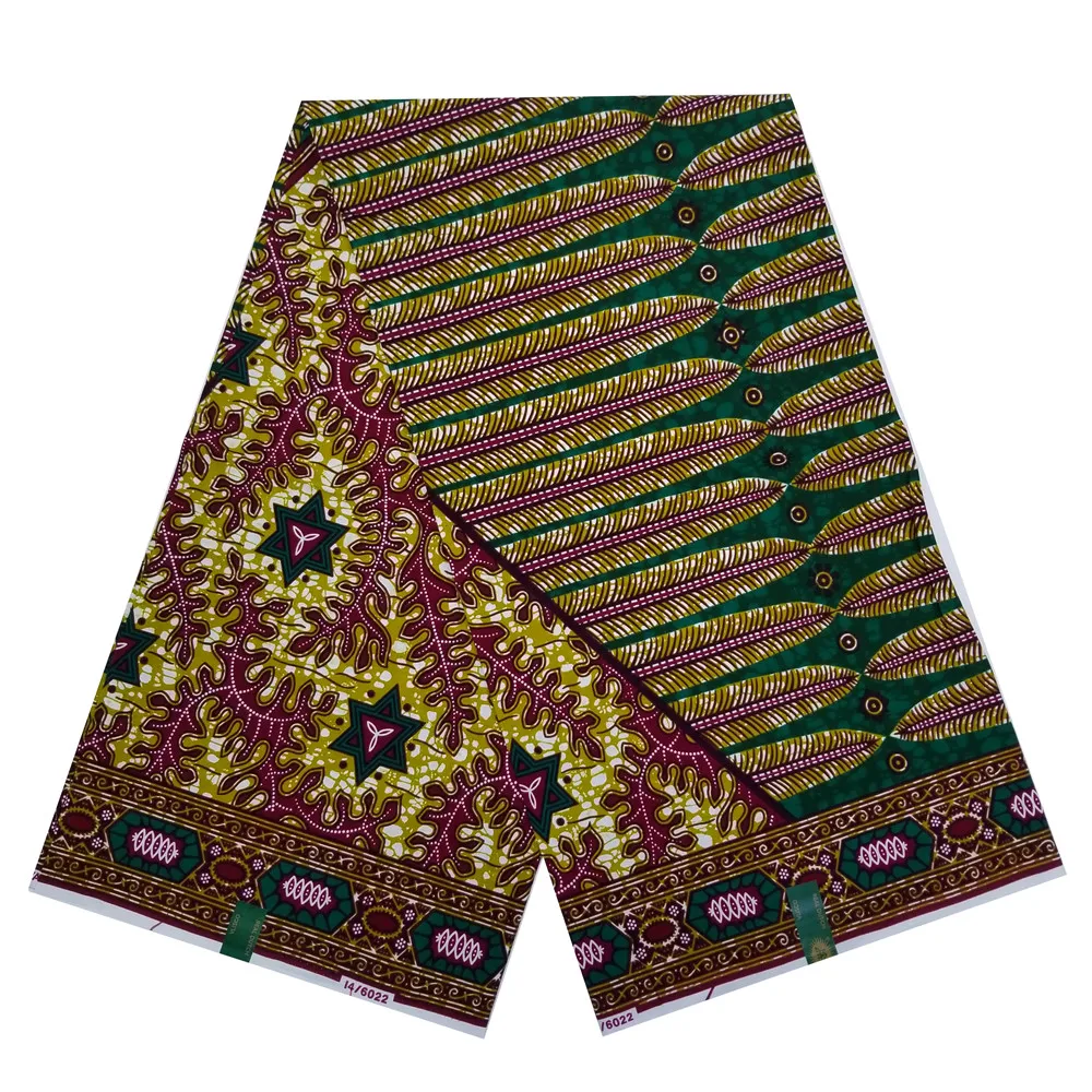  2021Afican Fabric Sewing Material 100% Cotton Prints Hollandais 6 Yards Super High Quality For
