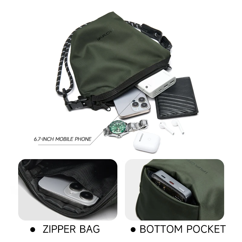 MOYYI Lightweight Sling Bag For Outdoor Sport Chalk Bags For Men Crossbody Bag