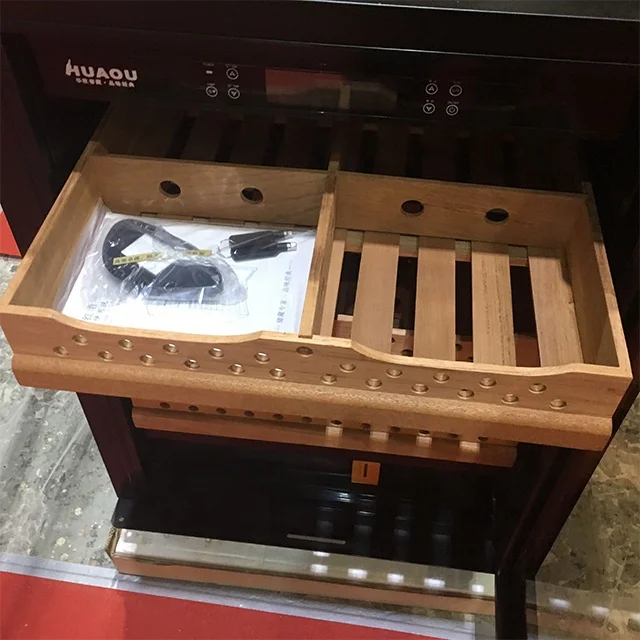Huaou H80S-C 24 дюйма ширина 800 сигар роскошный охлаждающий хьюмидор для холодильник с тонким дизайном современной