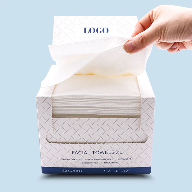 Bath Beauty Salon Makeup Removal Antibacterial Wet Wipes For Adults Custom Spa Face Towels For Facial, Disposable Face Towel