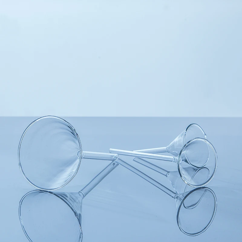 Laboratory Supply Borosilicate Glass Triangle Funnel Glass Conical Funnel