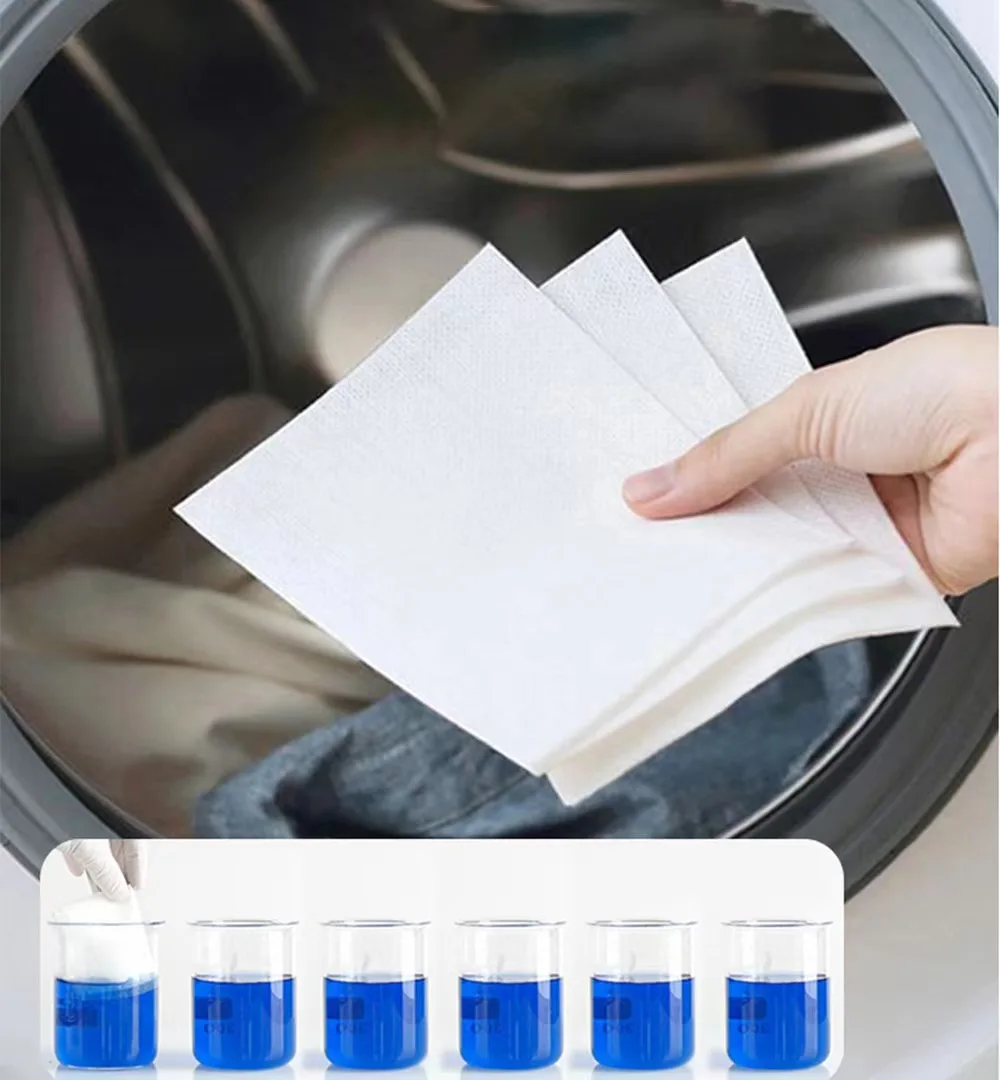 100pcs Bag Laundry Color Masterbatch Anti-staining Tablets Anti-staining Tampering Clothing Color Absorption Tablets