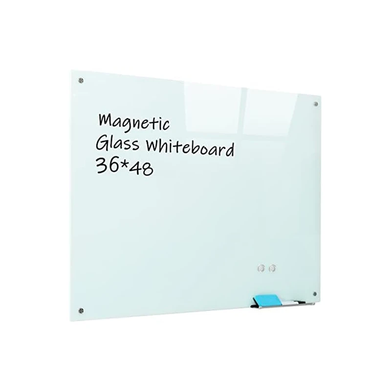 Magnetic Glass Whiteboard Without Frame Board Tempered Writing Glass Board For Meeting Room