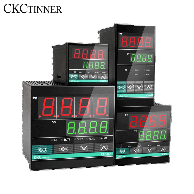 Black Abs Output Ssr Relay Input Tc Rtd Digital 12v Temperature Controller Pid CH402