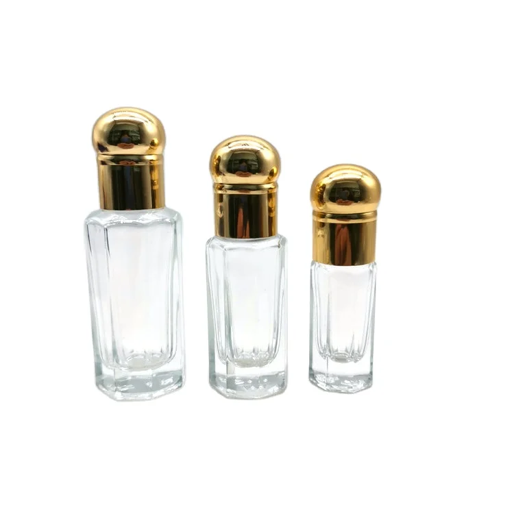 China Factory wholesale  3ml 6ml 12ml  Attar  Octagonal roller  Essential Oil glass  Bottle