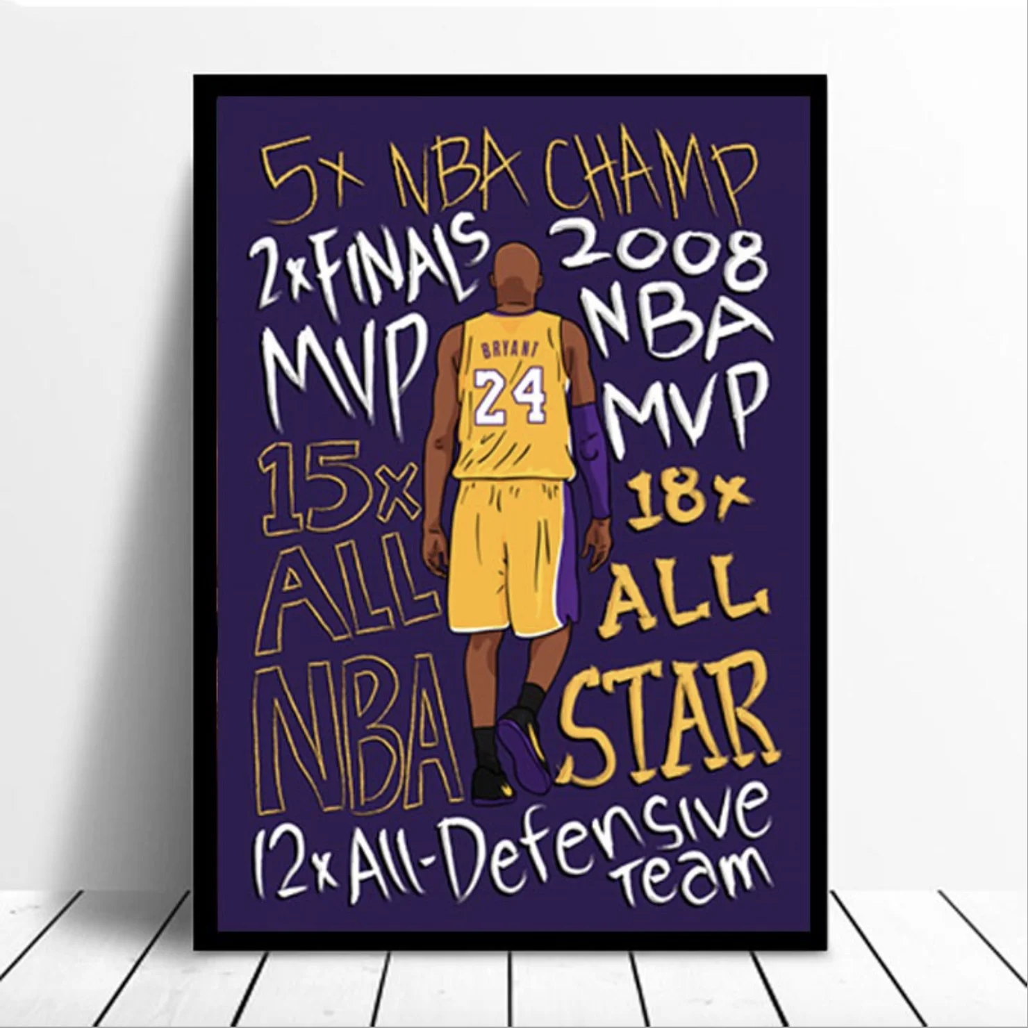 45x60cm NBA superstar Kobe Bryant POP style Canvas Print Poster Art