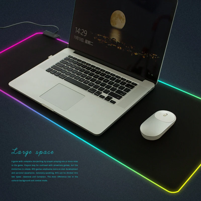 Лидер продаж 2021 большой размер водонепроницаемый RGB светодиодный коврик для мыши игровой