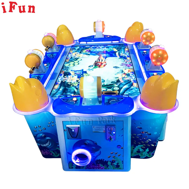 Commercial 6 Players Ticket Out Go Fishing Mini Arcade Game Machine With 55' Inch LCD Video Fish Simulator for Kids