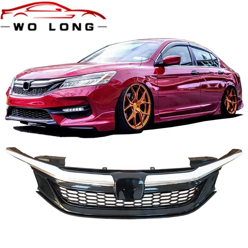 
New Honeycomb Grille Car Front Grille Car Chrome Front Grille FOR HONDA ACCORD 2016 2017 