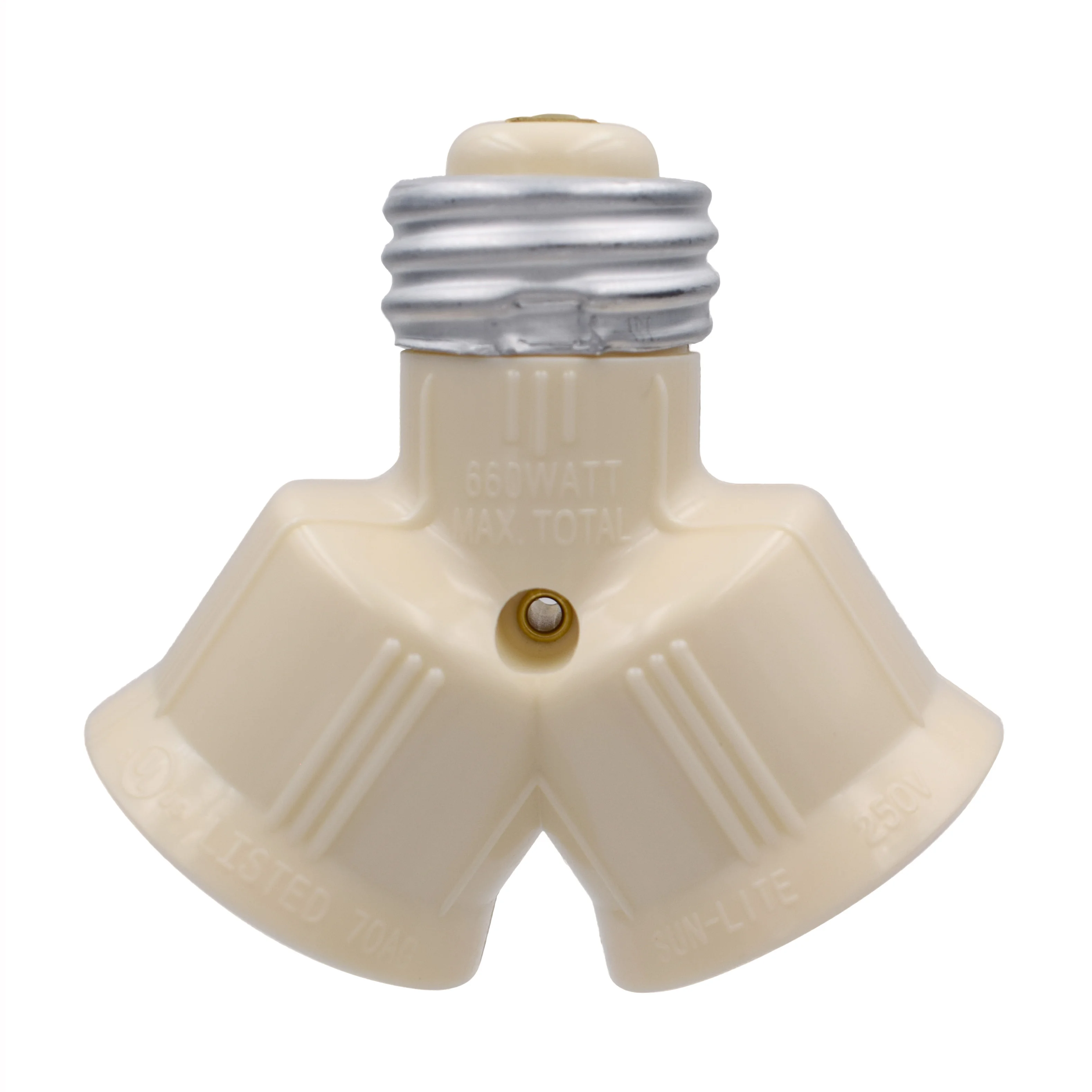 Нам 660W 125V цвета слоновой кости с двумя процессорными разъемами адаптер Средний База elegrp 6506 Single-двухвинтовой-в бакелитовой патрон