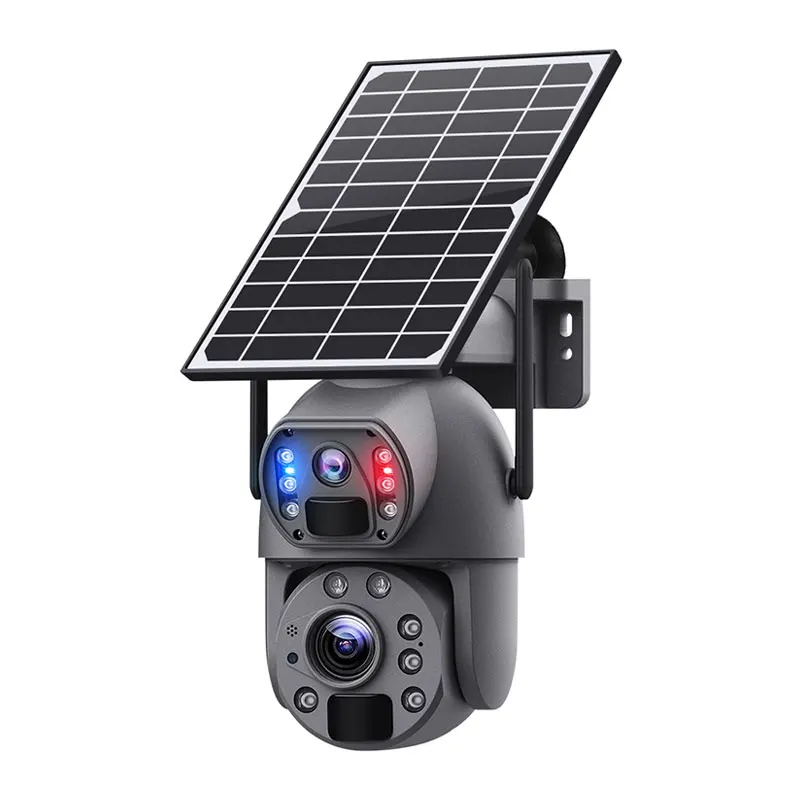6MP 4K PIR Human Detection Camera Solar 4G 20X Optical Zoom WiFi 4G Sim Card Outdoor 4K Solar CCTV Camera Outdoor