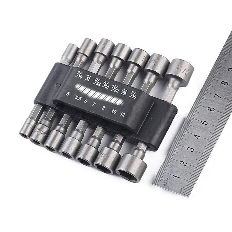 1pc/5pc/6pc/8pc/9pc/14pc  Sleeve Nozzles Nut Driver Set Drill Bit Adapter Electric Screwdriver Socket Hexagon Socket