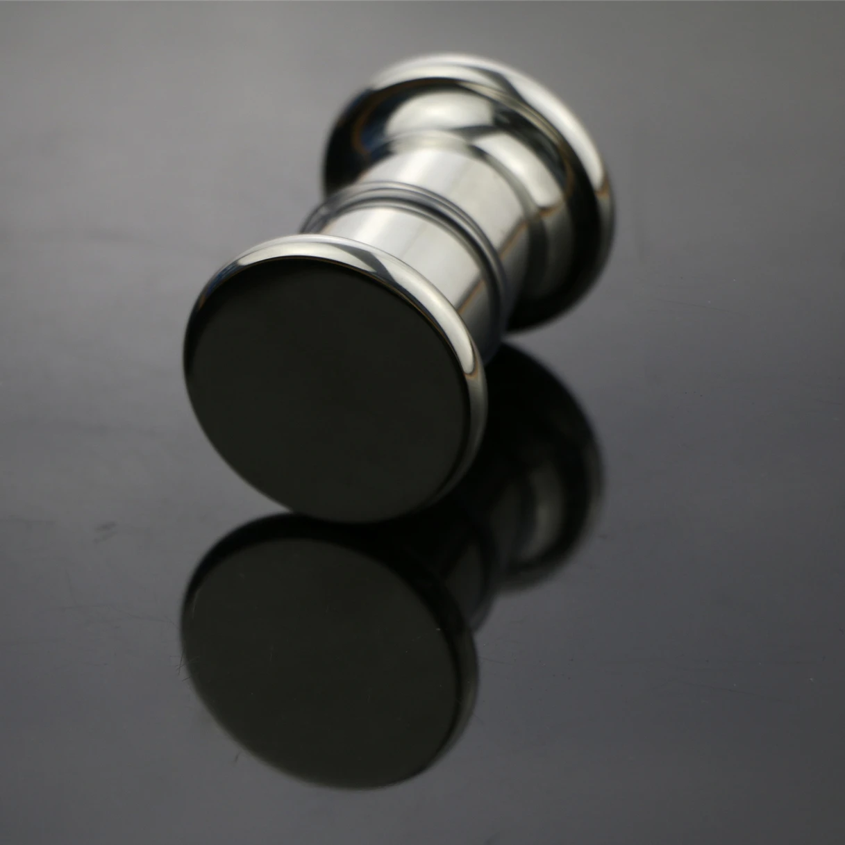 SK-HS22 Frameless Sliding Door Stainless steel 304 with wood mirror glass door knob handle