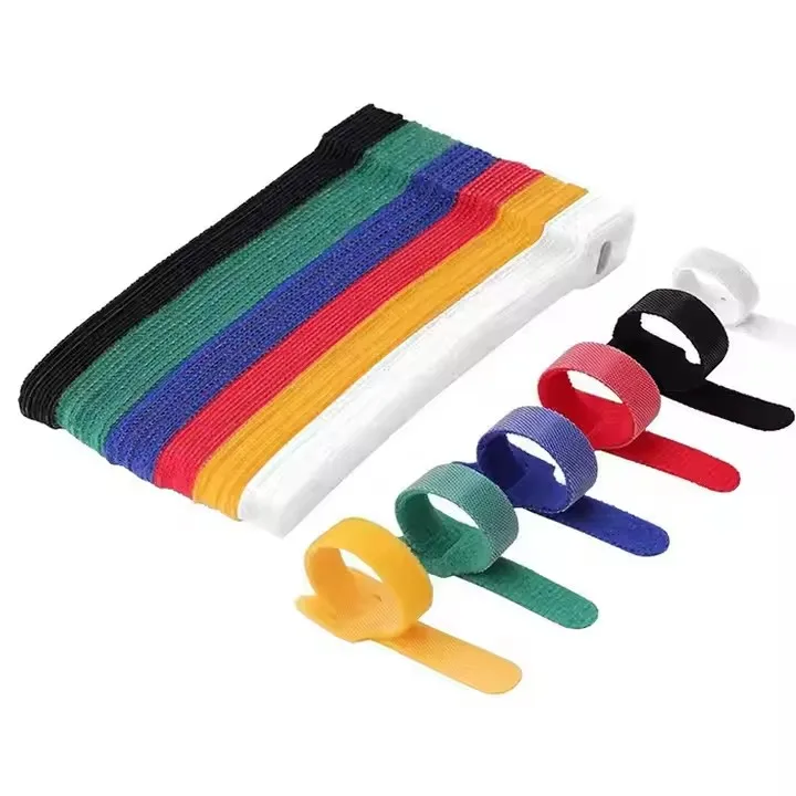 Custom Logo Multi-color 6 inch reusable velcroes cable ties Used for organizing cables in homes offices, and data centers