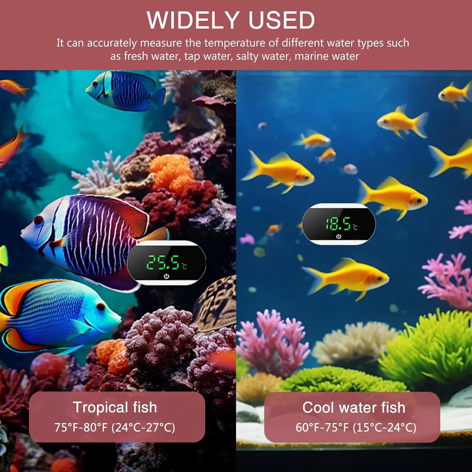 2024 новейший цифровой термометр для аквариума воды со светодиодным дисплеем