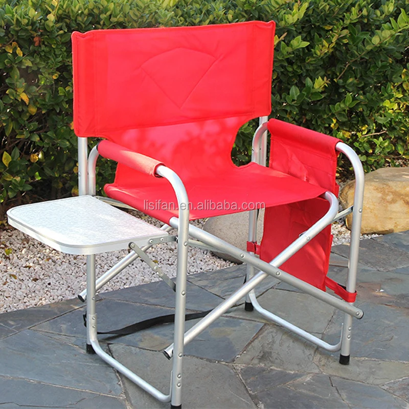 Portable Camping Chair Fishing Compact Beach Folding Deck Chair with Side Table