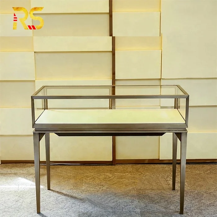 Modern Counter Lockable Jewellery Metal Glass Cabinet Watch Jewellery Display Showcase For Shop