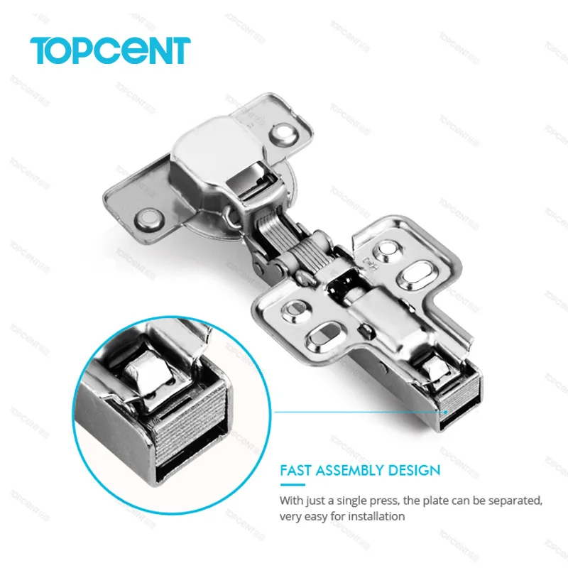 Topcent 4D Adjustment Hydraulic Buffer 35Mm Soft Closing Furniture Cabinet 4D Adjustment Hydraulic Buffer Soft Close Hinges