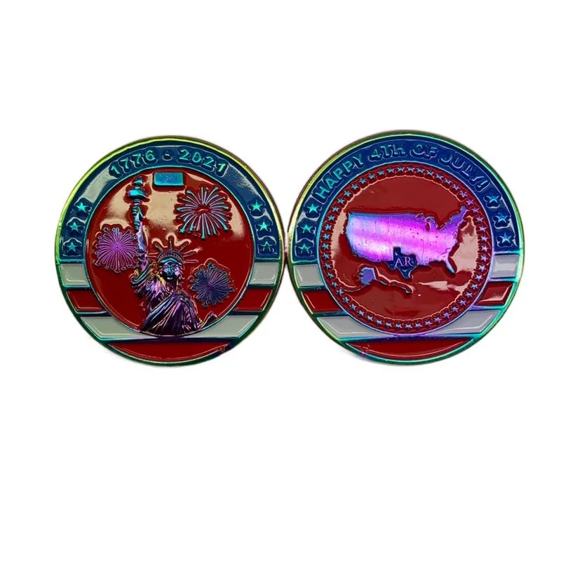 Custom Cheap Price High Quality Antique Bronze Rainbow copper silver gold challenge Coin