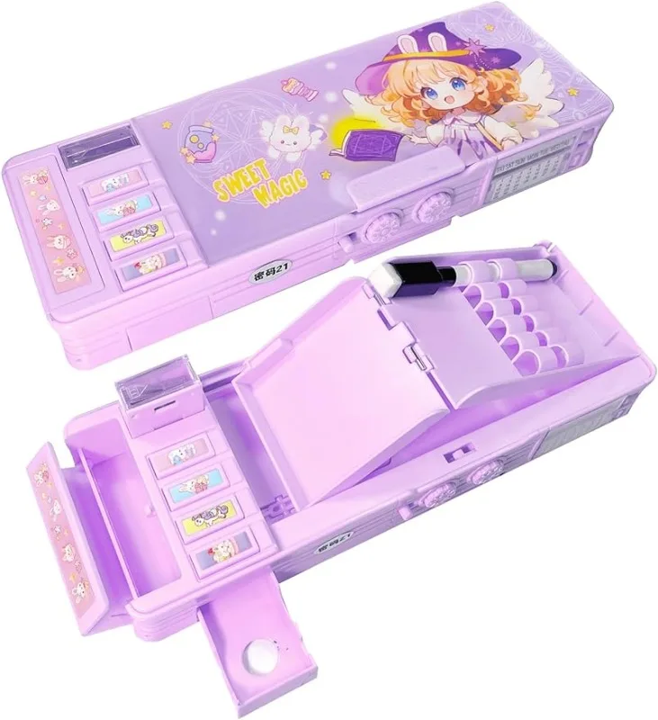 Multi functional large capacity stationery box for learning stationery supplies and pencil case storage stationery box