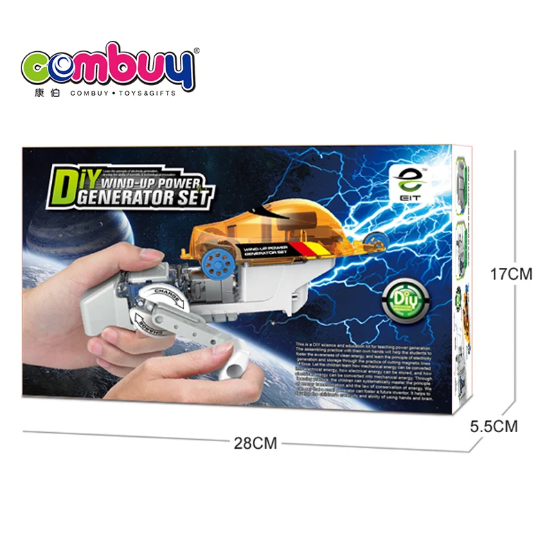 Hand wind power electric kit creative diy assembly car toys