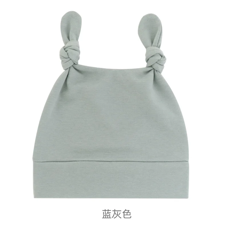 Factory custom Wholesale custom plain color organic cotton bamboo baby beanies hats newborn