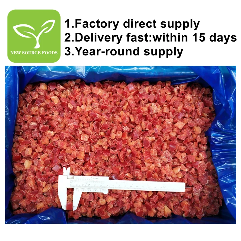Supplier Wholesale Prices IQF frozen red pepper diced chili red sweet cayenne pepper