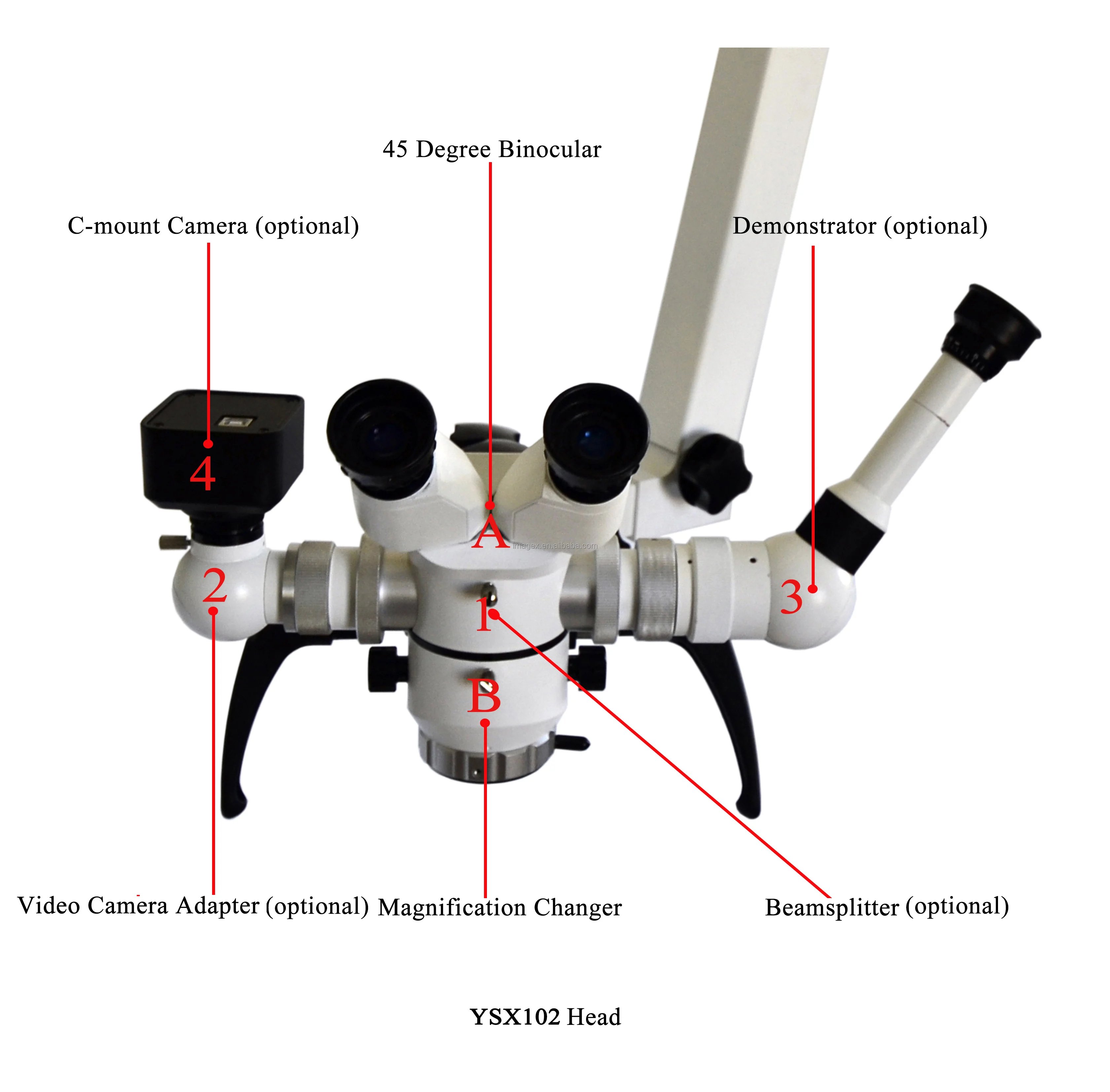 YSX102 Tilted Binocular Operation Microscope for Ophthalmology, ENT, and General Surgery