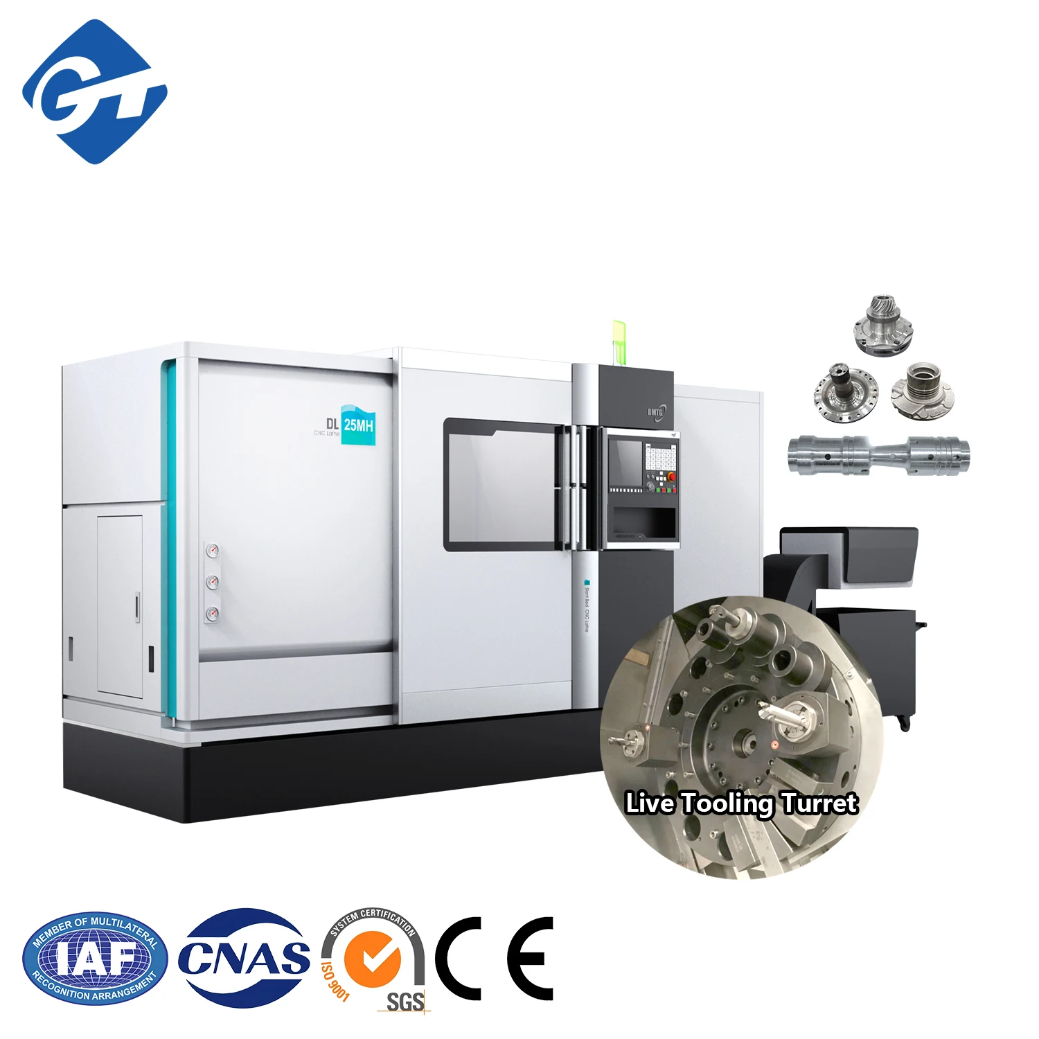 GT DMTG DL25MH Cnc Lathe Machine For Metal Torno Para Metal Cnc Turning Machining Lathe