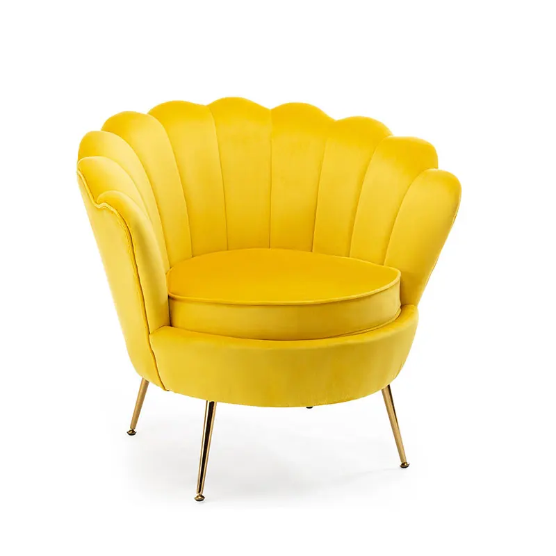 
Explosive Customized Sofa Single Seat Chair Furniture Modern Luxury Velvet Fabric Accent Shell Sofa 