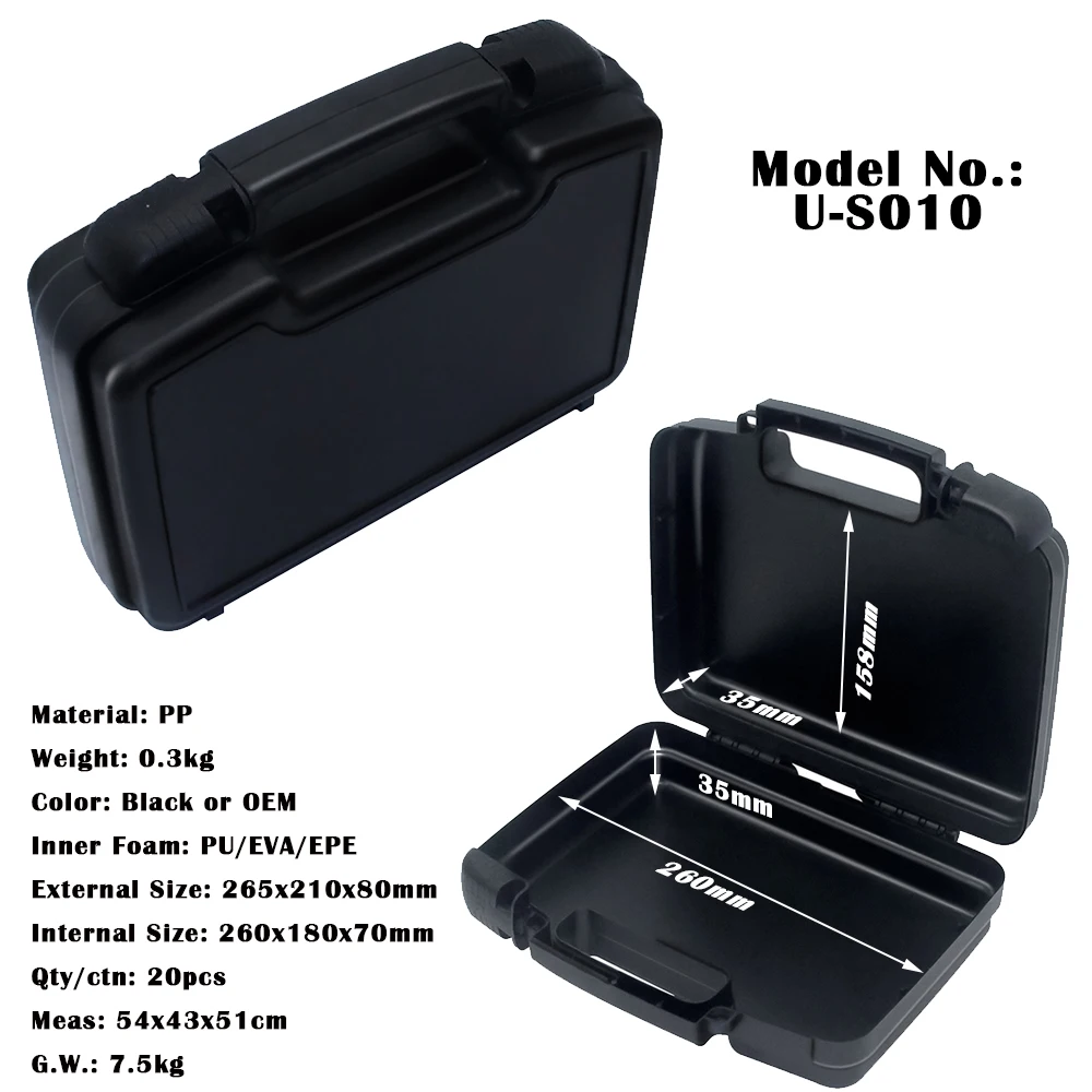 Легкое оборудование, ручные инструменты, защитный футляр для хранения с индивидуальным подрезом, жесткая пластиковая коробка для переноски из пенопласта