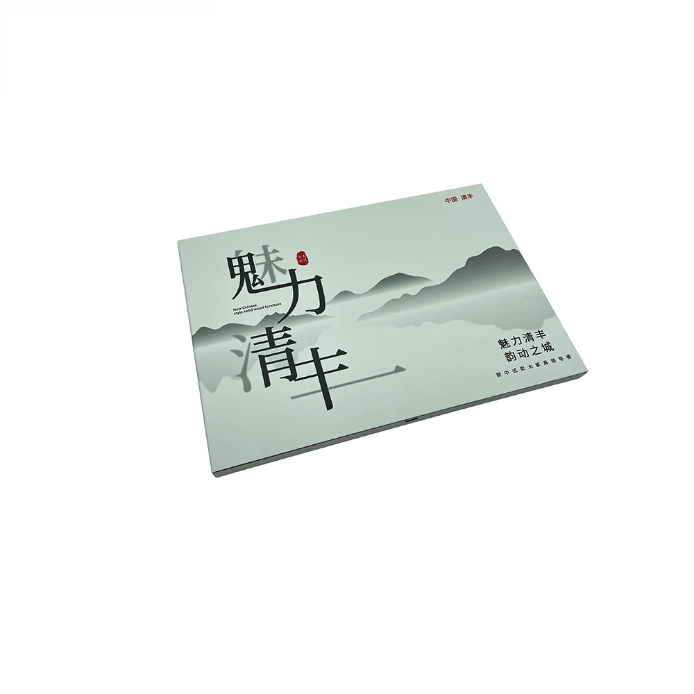 Custom Video Book 7  Inch LCD Screen Video Greeting Card Linen Video Brochure With UV Printing