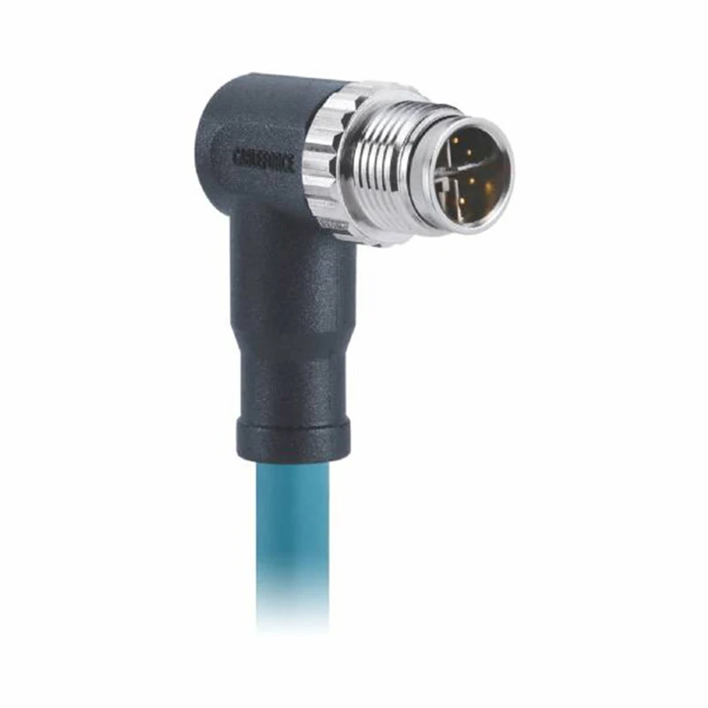 China Supplier M12 X Code Male Straight Connector 8 Pin Molded with Cat 6A S/FTP Ethernet Cable Shielded 1m 2m 3m 5m 10m 15m
