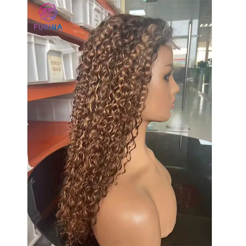 Hot saling long wigs 16 inches 4*4 full cuticle aligned human hair lace front wigs for women