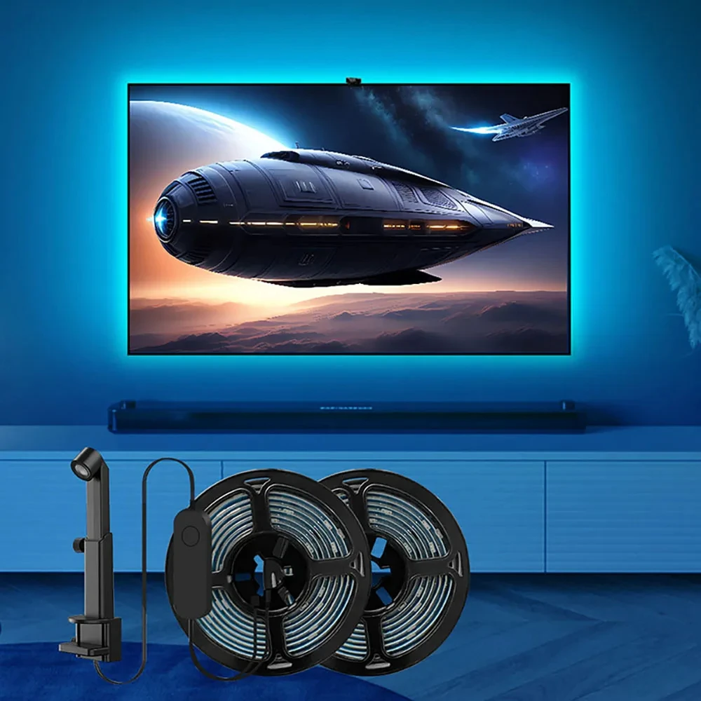 KingSaroLc RGBIC 55-65inch Sync Sensing  Wi-Fi TV Backlight Ambient LED Light Strip Immersion LED TV Backlight with Camera