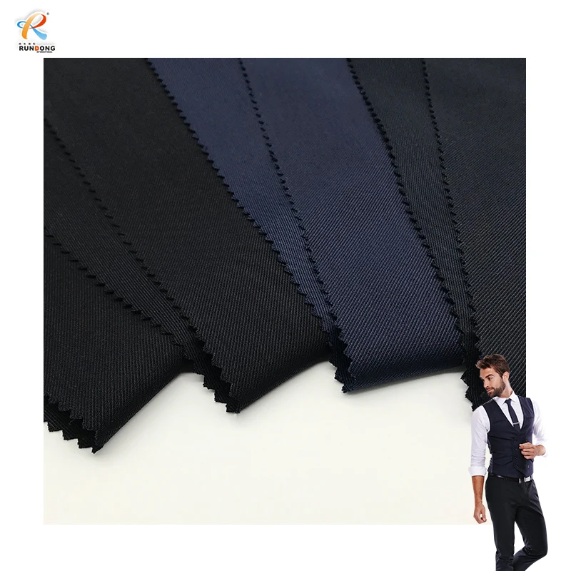 Rundong high quality  100 Polyester  Fabric for  Drill Work Wear Knitted School Uniform  fabrics